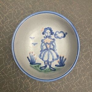 M A Hadley Hand-Painted Bowl Wife=
